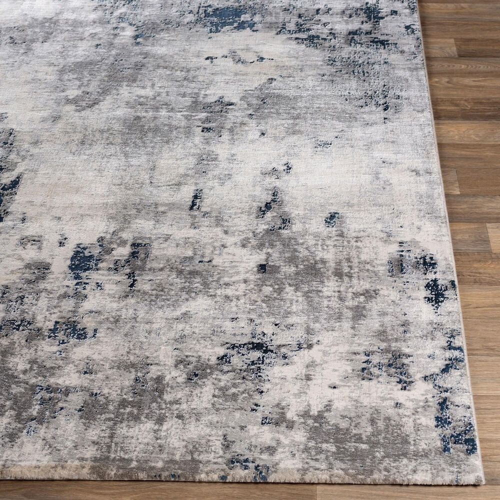 Surya Aisha 5&#39;3&quot; x 7&#39;3&quot; Charcoal, Light Gray, Blue and Off-White Area Rug, , large