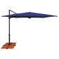 Garden Party 8.5" Cantilever Square Umbrella with Black Base in Indigo, , large
