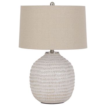Ashley Jamon Table Lamp in White Glaze, , large