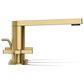 Kohler Composed Widespread Bathroom Sink Faucet with Cross handles in Vibrant Brushed Moderne Brass, , large