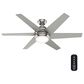 Hunter Sotto 52" Ceiling Fan with LED Lights in Brushed Nickel, , large