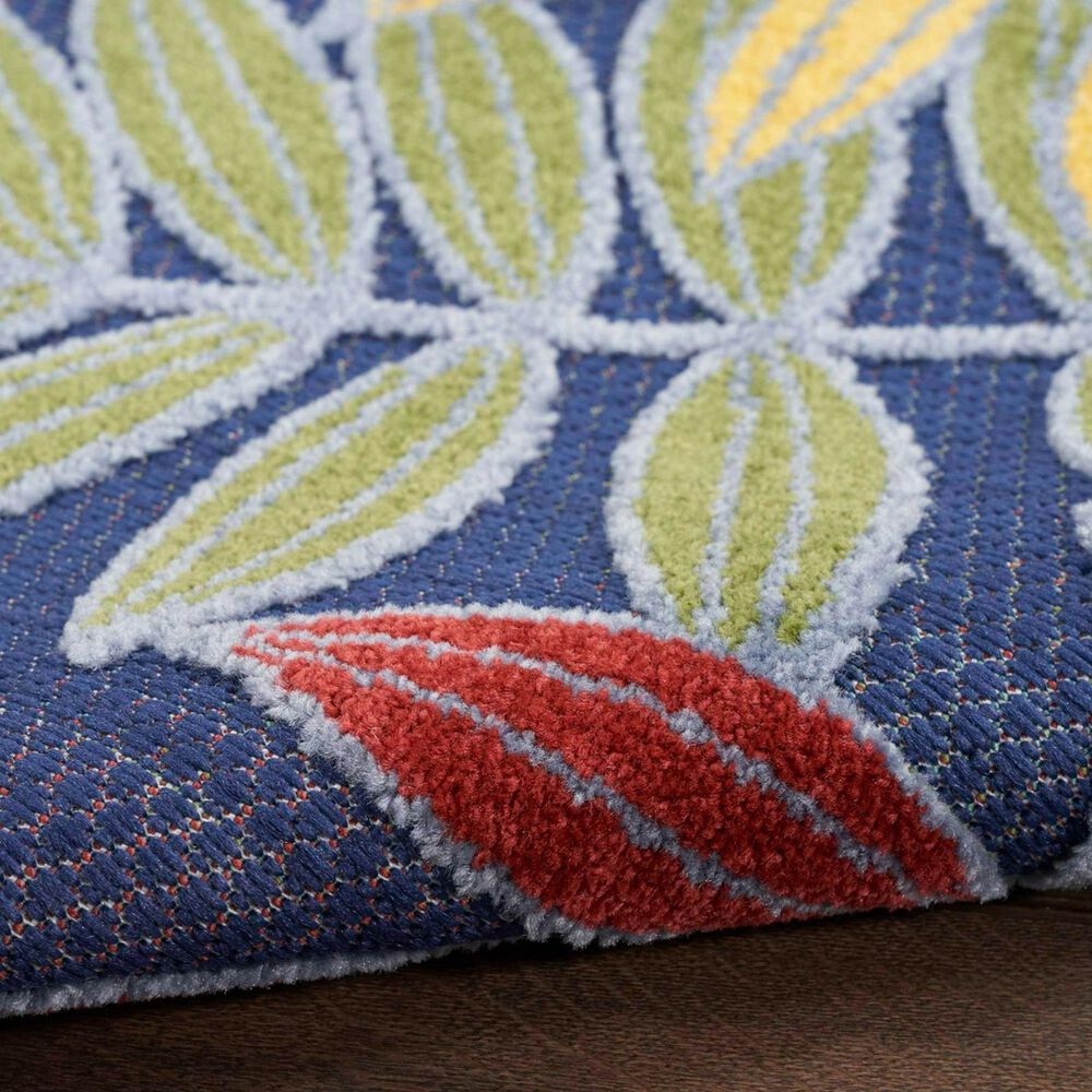Nourison Aloha ALH18 3&#39;6&quot; x 5&#39;6&quot; Navy and Multicolor Indoor/Outdoor Area Rug, , large