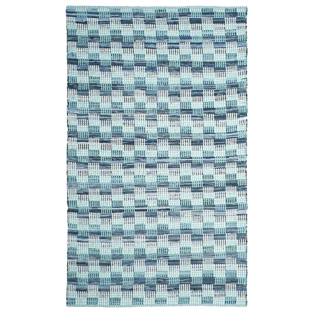 Safavieh Montauk Geometric 5" x 8" Turquoise and Multicolor Area Rug, , large