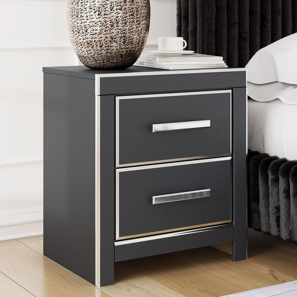 Ashley Zuraleus Queen Upholstered Platform Bed with Two Nightstands in Matte Black, , large