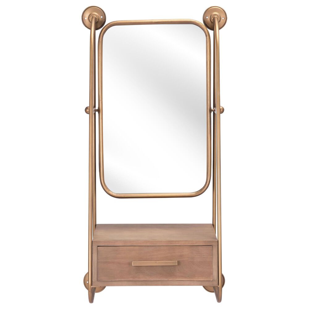 Zuo Modern Peralta Mirror in Gold, , large