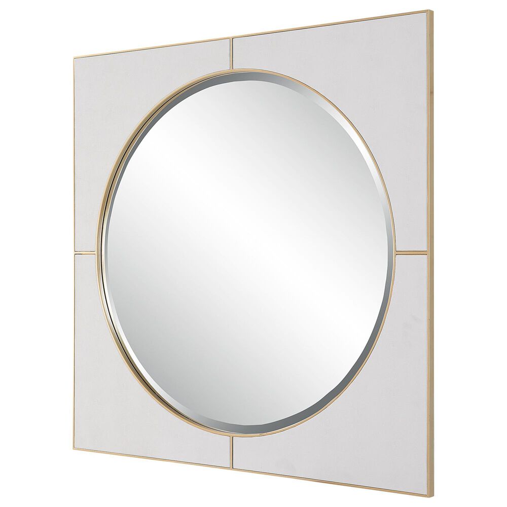 Uttermost Cyprus Mirror in White and Soft Gold, , large
