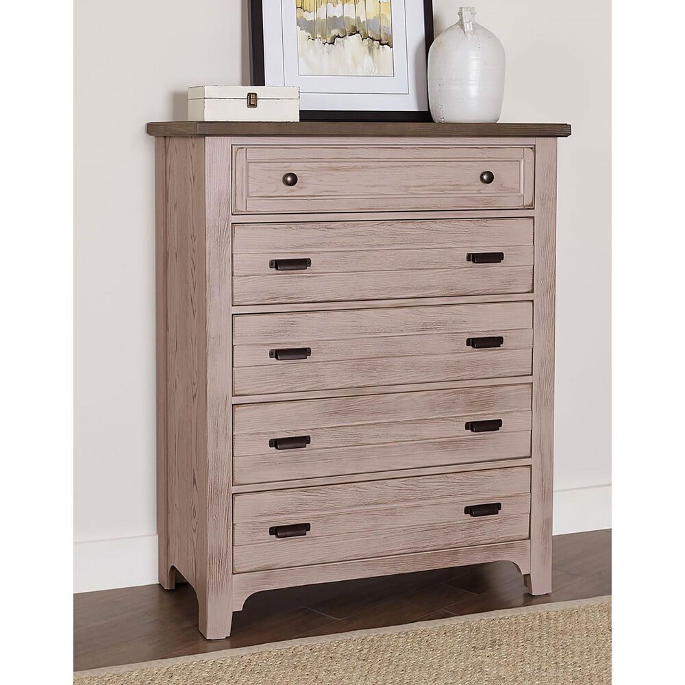 Viceray Collections Bungalow 5 Drawer Chest in Dover Grey and Folkstone, , large