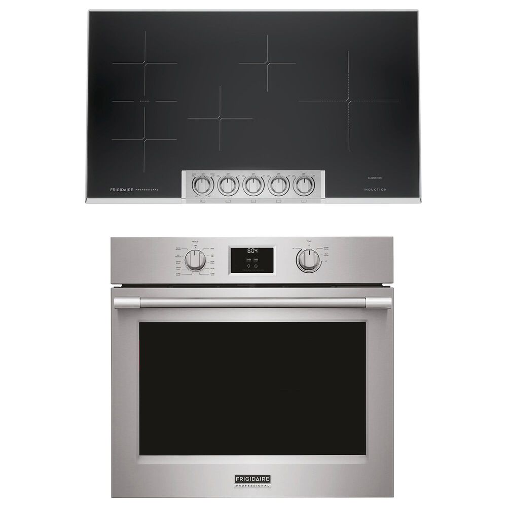 Frigidaire Professional Professional 2-Piece Kitchen Package with 30" Single Wall Oven and 36" Induction Cooktop in Stainless Steel, , large
