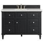 James Martin Vanities Lorelai 48" Single Vanity in Black Onyx with 3 cm Lime Delight Quartz Top, , large
