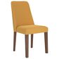 Ashley Lyncott Side Chair with Mustard Yellow Cushion in Brown, , large