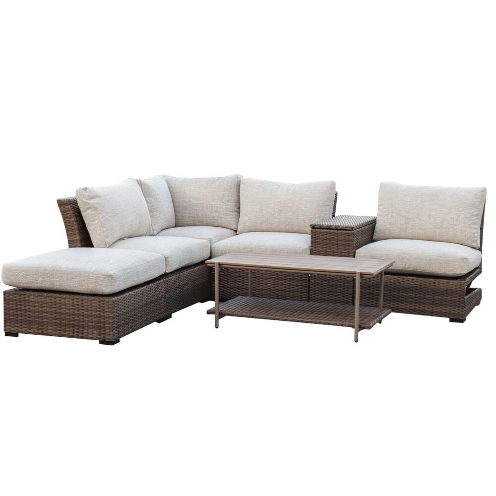 Amber Shores 7-Piece Patio Sectional, , large
