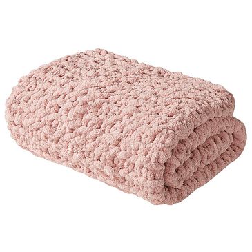 Hampton Park Chenille 50" x 60" Chunky Knit Throw in Blush, , large