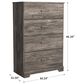 Ashley Ralinksi 4 Drawer Chest in Gray, , large