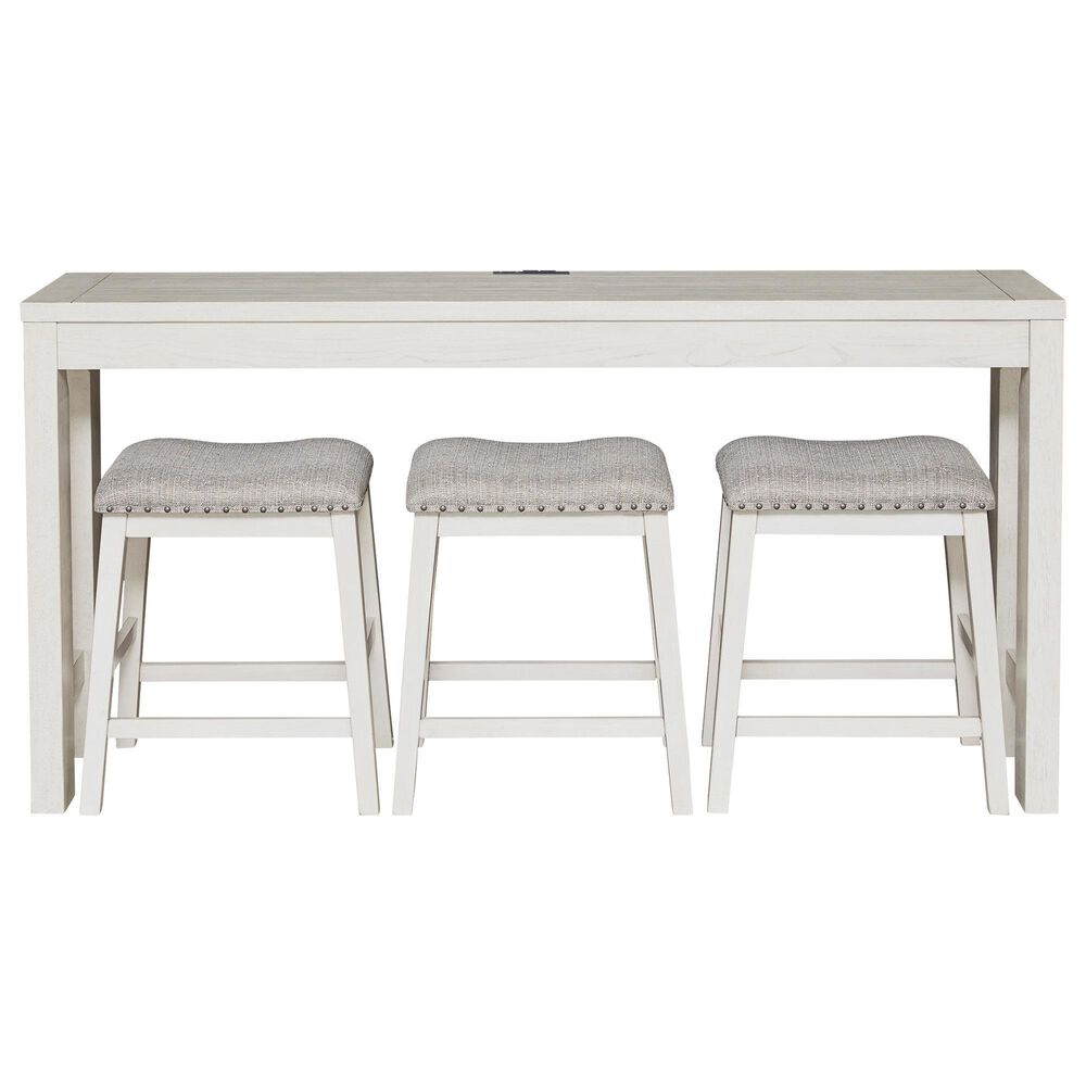 Ashley Robbinsdale 4-Piece Counter Height Dining Set in Antique White, , large