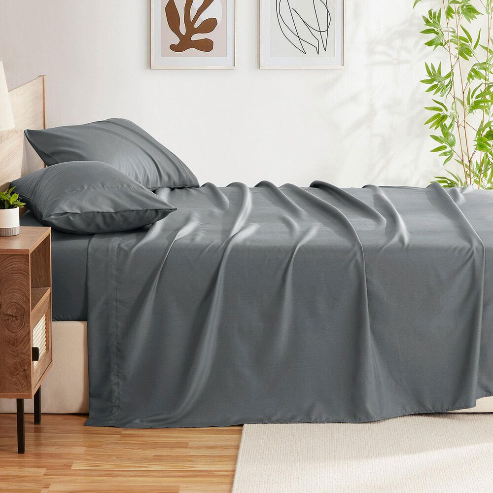 Sanders Collection Premium Bamboo 4-Piece Full Sheet Set in Grey, , large