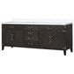 Lexora Home Laurel 84" Double Bathroom Vanity in Brown Oak with White Quartz Top and Rectangular Sinks, , large