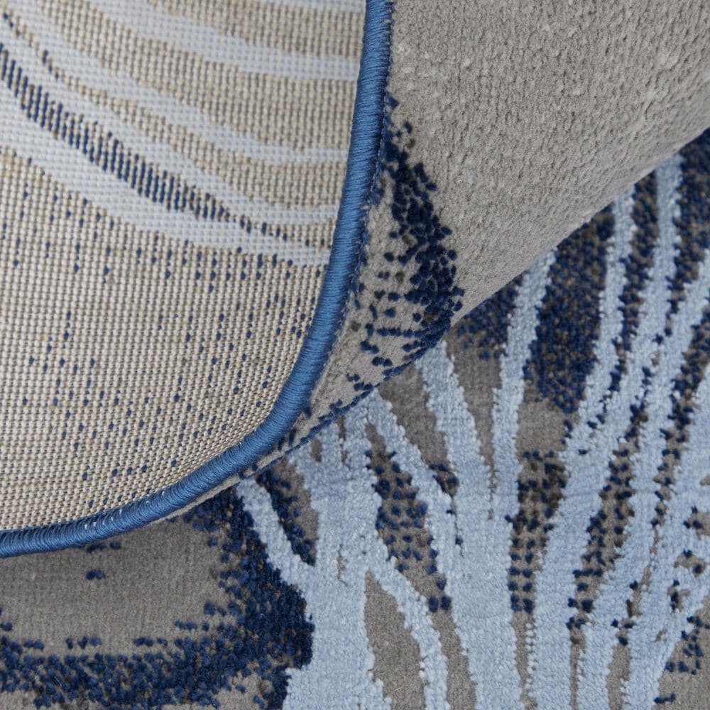 Feizy Gaspar 5&#39;2&quot; x 7&#39;2&quot; Gray and Blue Area Rug, , large