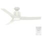 Hunter Piston 52" Outdoor Ceiling Fan with LED Light in Fresh White, , large