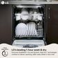 LG 24" Built-In Pocket Handle Dishwasher with 3rd Rack in Black Stainless Steel, , large