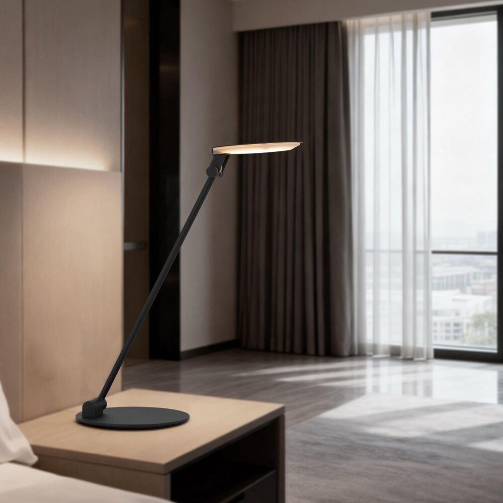 Cal Lighting Monodisc Desk Lamp in Sand Black, , large