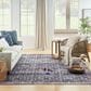 Nourison Grand Washables 7"10" x 9"10" Navy Ivory Area Rug, , large