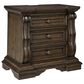 Millenium Maylee King Upholstered Bed and Two Nightstands in Dark Brown, , large