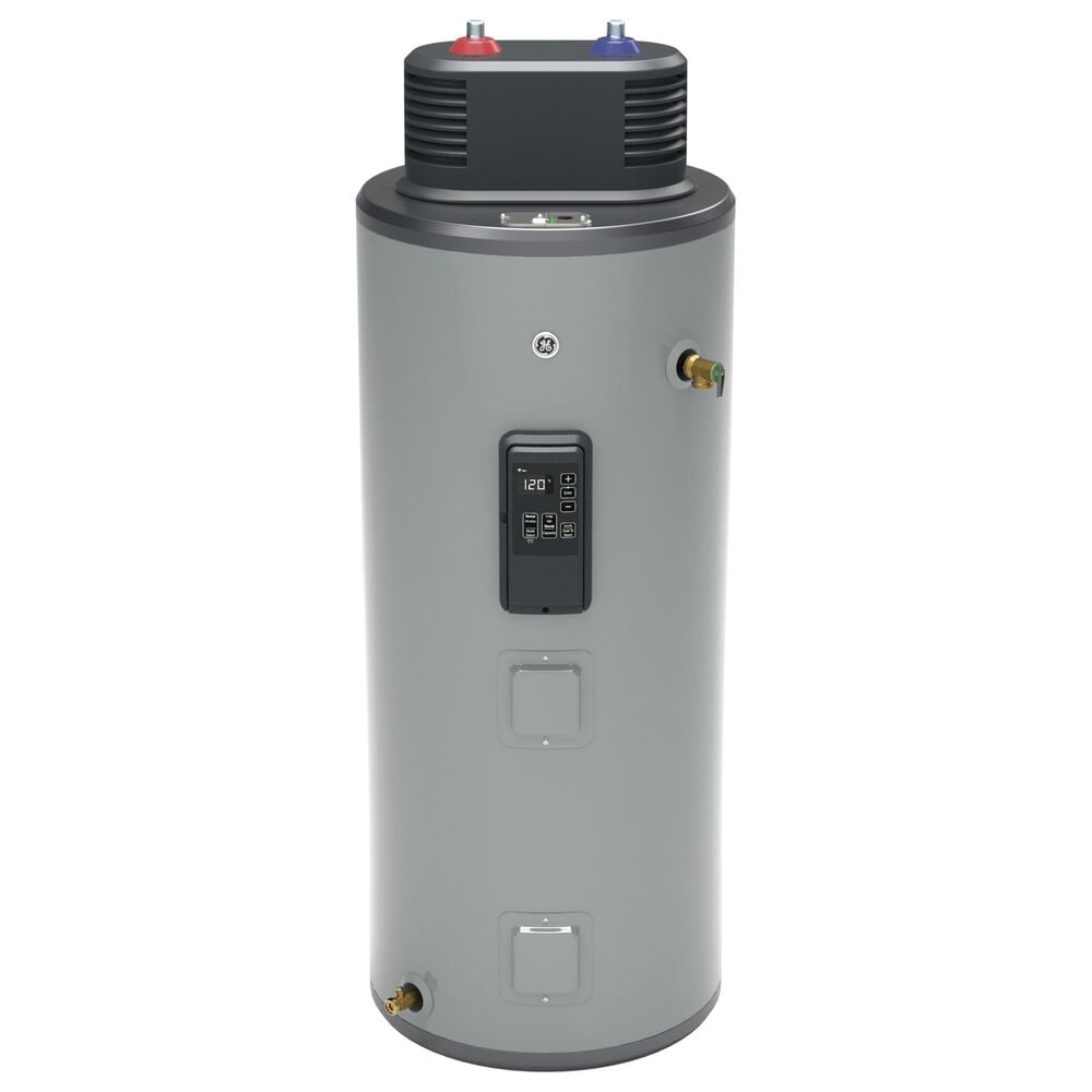 GE Appliances 40-Gallon Smart Electric Water Heater with Flexible Capacity in Gray, , large