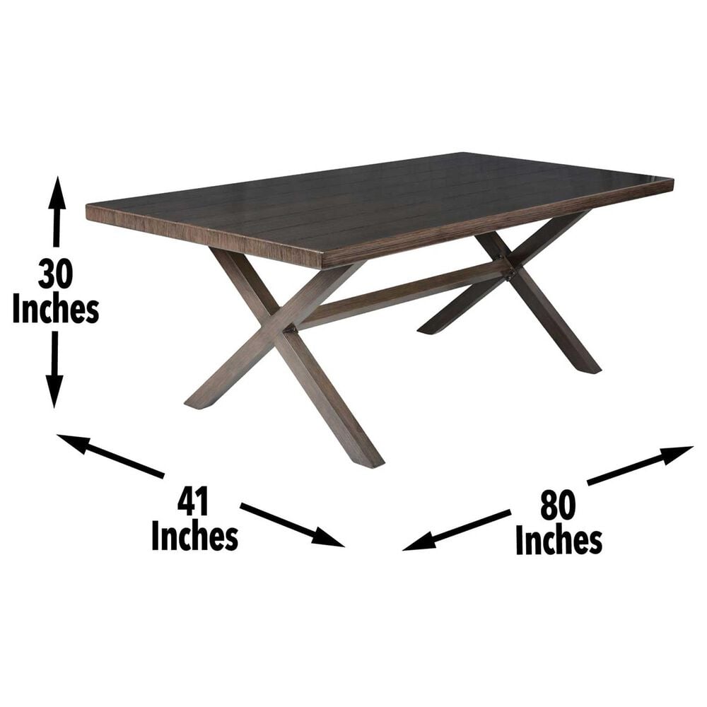Steve Silver Co. Marina 80&quot; Rectangular Patio Dining Table in Dark Walnut, , large