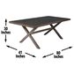 Steve Silver Co. Marina 80" Rectangular Patio Dining Table in Dark Walnut, , large
