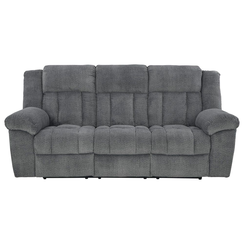 Ashley Tip-Off Power Reclining Sofa in Slate, , large