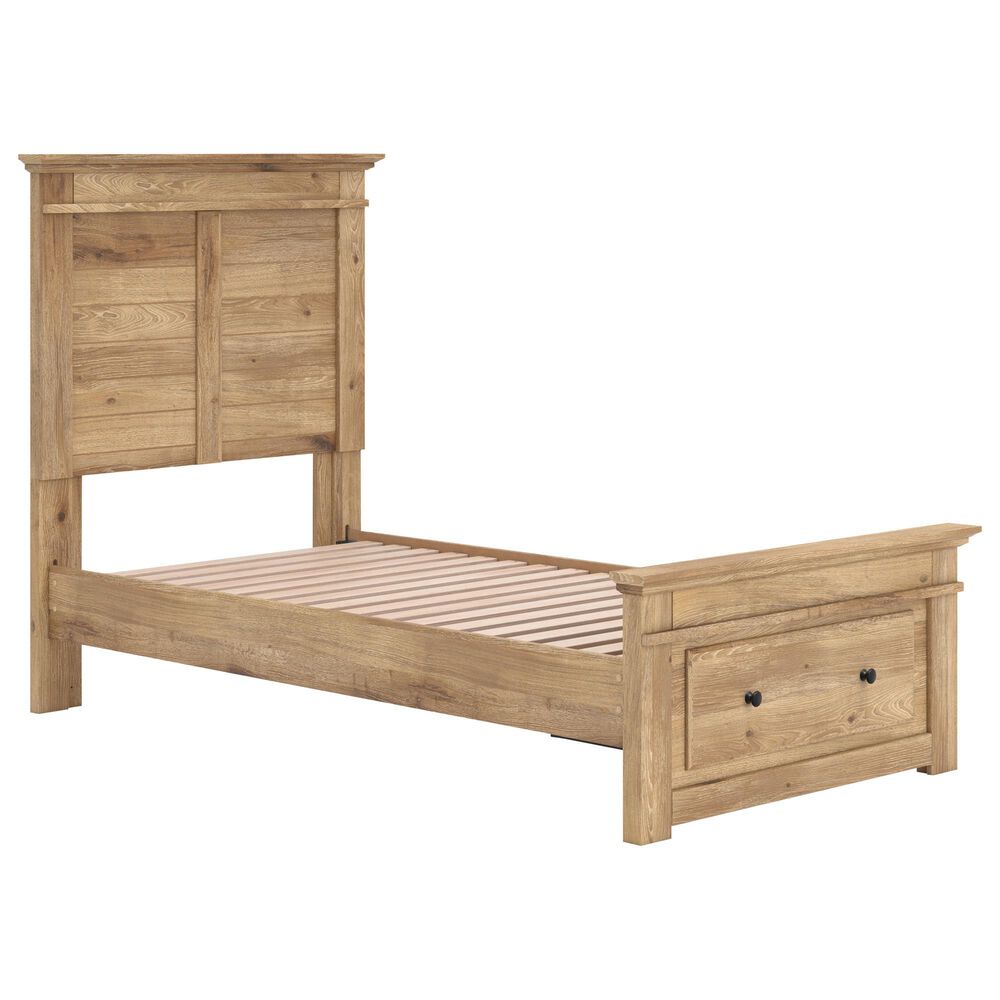 Ashley Makidern 4-Piece Twin Storage Bedroom Set with Drawer in Natural Brown, , large