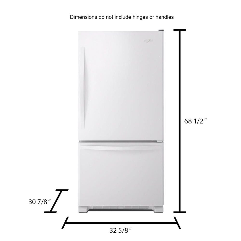 Whirlpool 22 Cu. Ft. Bottom-Freezer Refrigerator with Freezer Drawer in White, , large