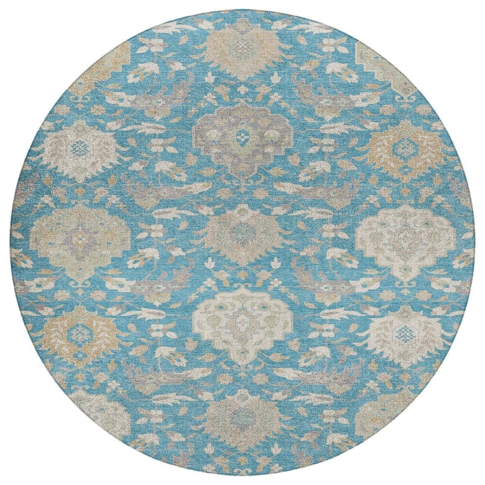 Dalyn Rug Company Tabrook TB4 Blue 8" Round Area Rug, , large