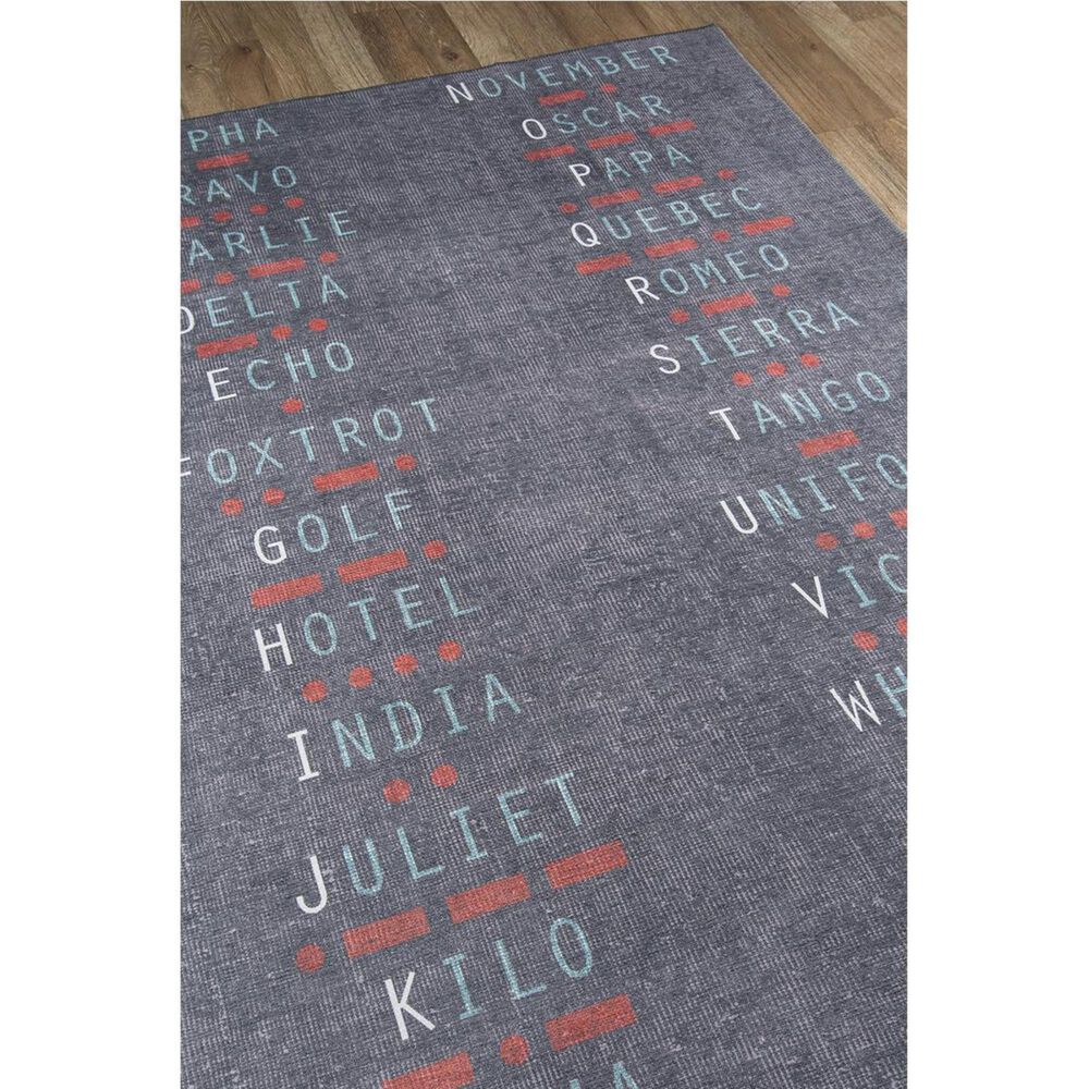 Novogratz District DIS-2 7&#39;6&quot; x 9&#39;6&quot; Charcoal Area Rug, , large