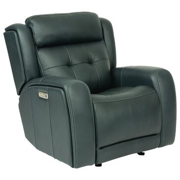 Flexsteel Grant Gliding Recliner with Power Headrest in Navy, , large
