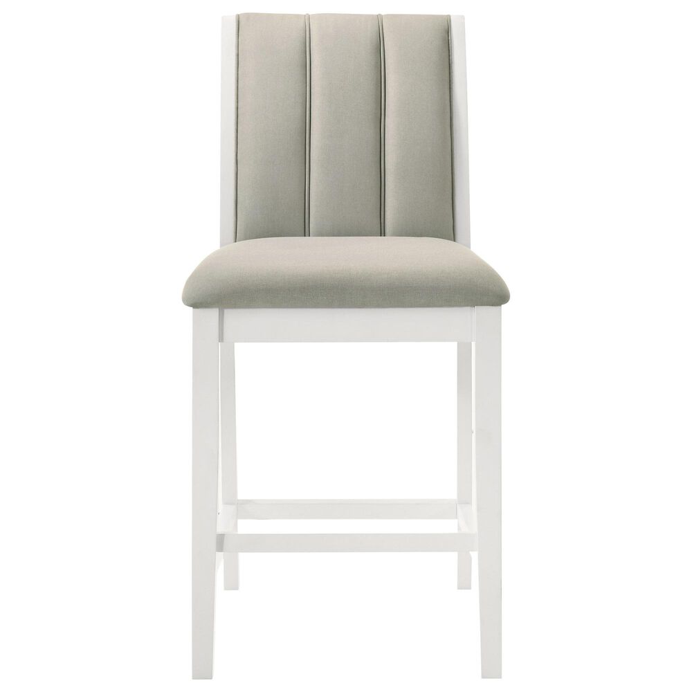 Armen Living Nolan 30" Bar Stool in Matte White, , large