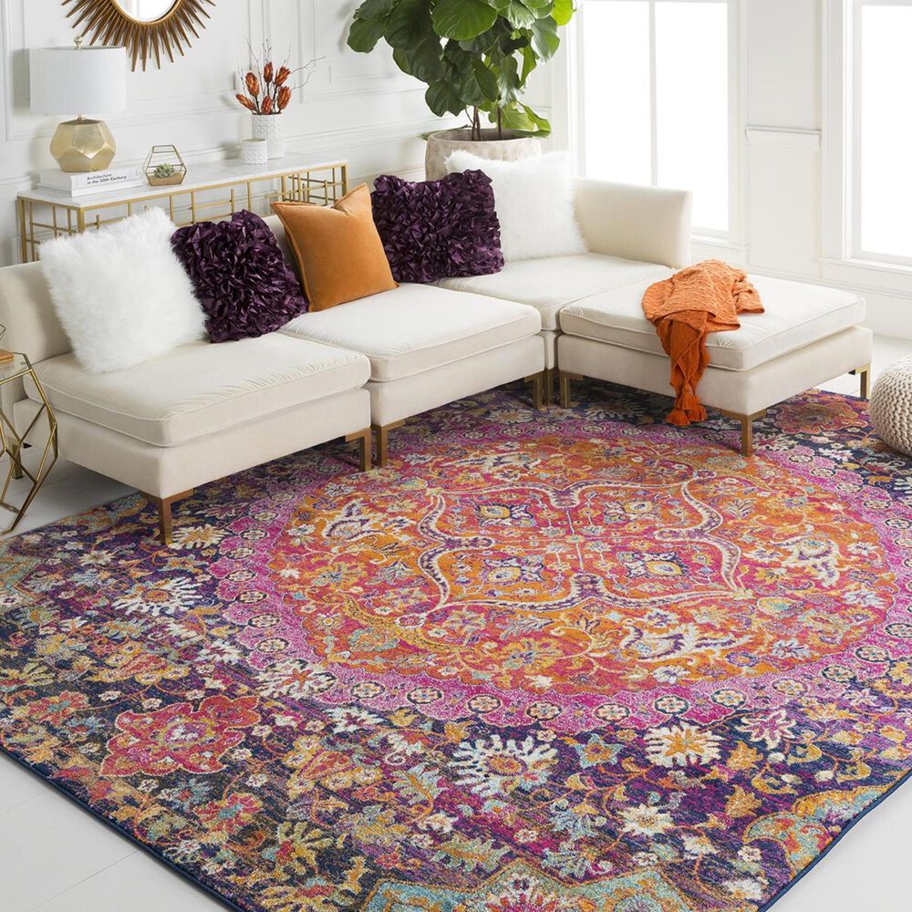 Surya Harput HAP-1044 7&#39;10&quot; x 10&#39;3&quot; Garnet and Orange Area Rug, , large