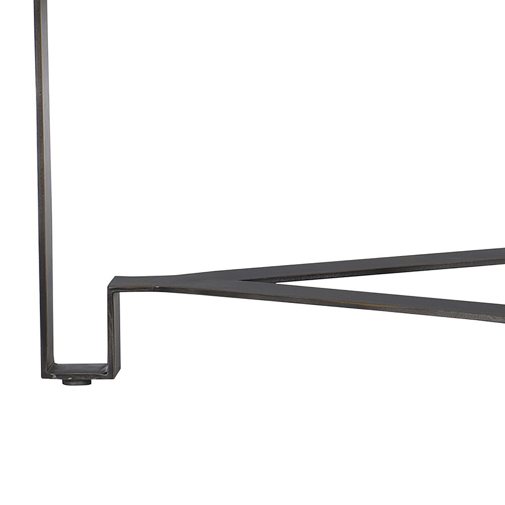 Bernhardt Sayers 48&quot; Cocktail Table in Oil-Rubbed Bronze and White, , large
