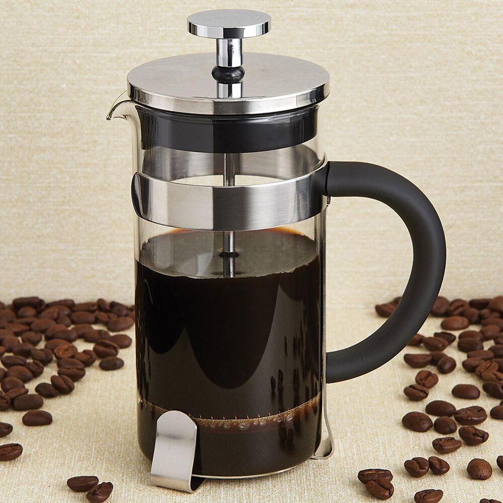 Harold Import 12 Oz French Press Coffee Maker in Stainless Steel, , large