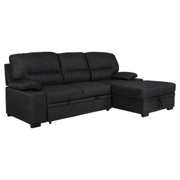 Primo Giuseppe Sofa with Storage Chaise in Charcoal Gray, , large