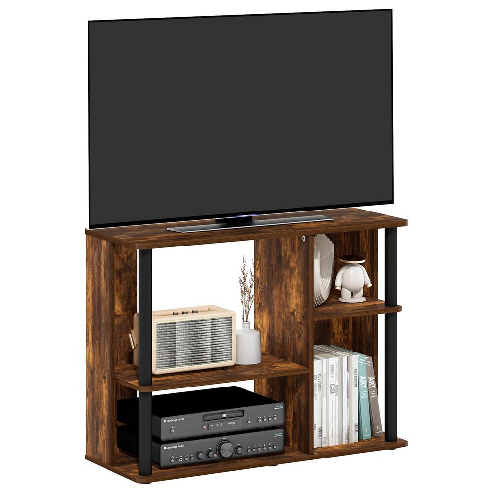 HOMLUX 32" TV Stand in Amber Pine and Black, , large