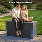 HOMLUX 180 Gal. Outdoor Storage Deck Box with Lockable Lid in Black, , large