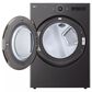 LG 7.3 Cu. Ft. Smart Front Load Gas Dryer with Built-In Intelligence and TurboSteam in Black Steel, , large