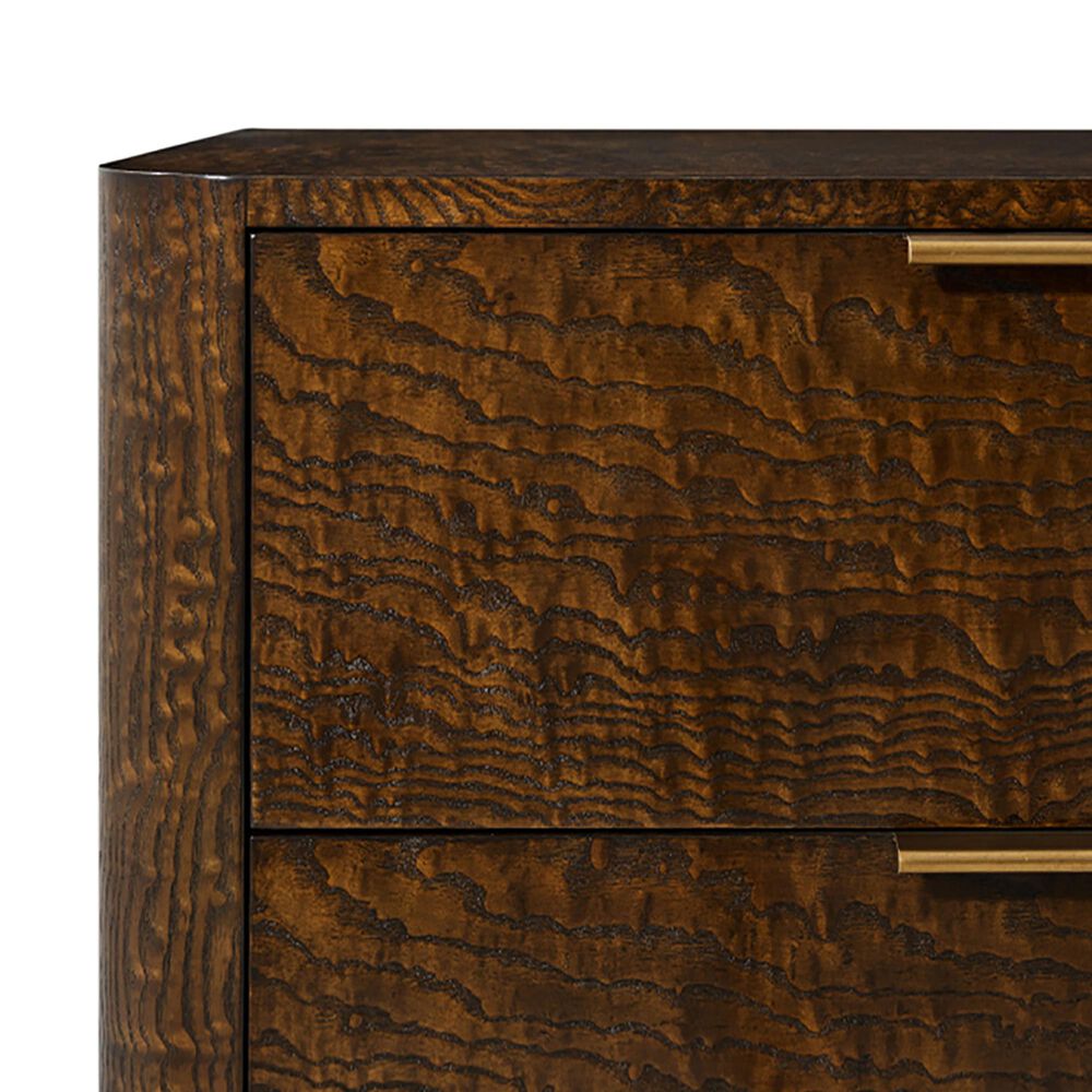 Theodore Alexander Kesden 3 Drawer Nightstand in Pyramid Brown, , large