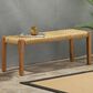 Hearth and Haven Angie Outdoor Bench in Teak and Light Brown, , large