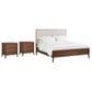 Riva Ridge Jasper 3 Piece Queen Upholstered Panel Bedroom Set in Modern Walnut, , large