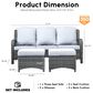 HOMLUX Patio Rattan Sofa Set in Gray, , large
