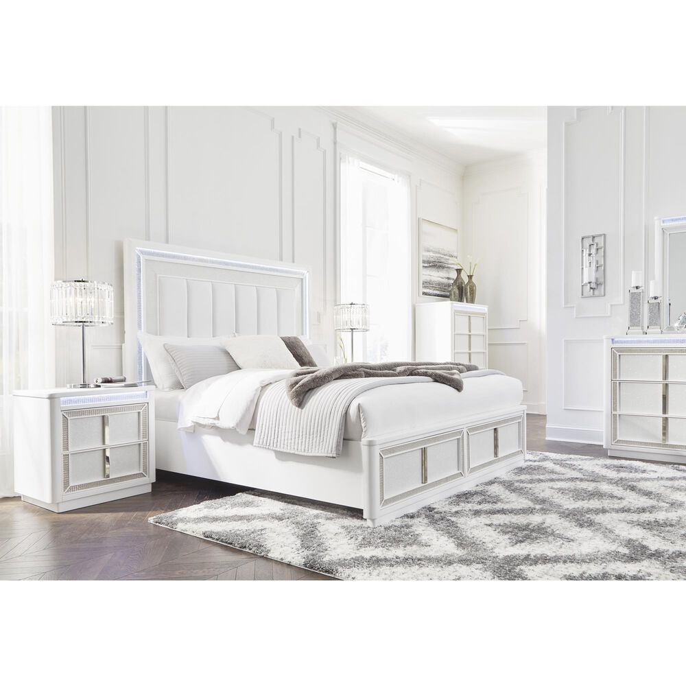 Millenium Chalanna Queen Upholstered Storage Bed in White, , large