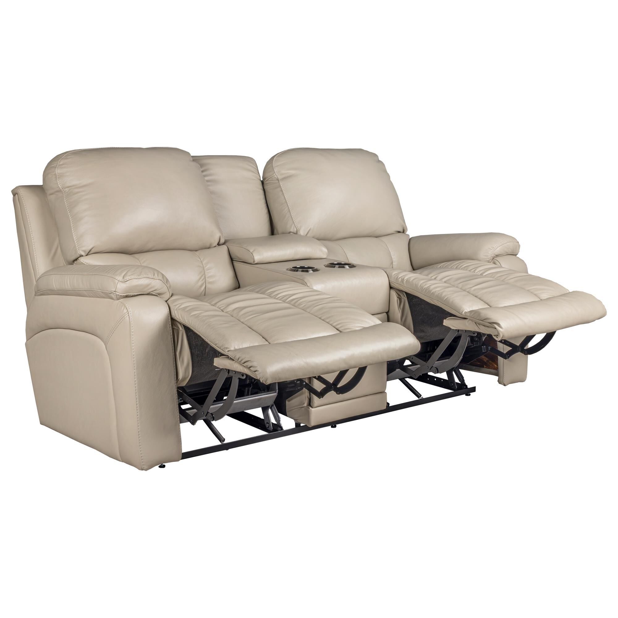leonoah La-Z-Boy Greyson Manual Console Loveseat in Ice