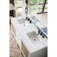 James Martin Vanities Addison 60" Double Bathroom Vanity in Glossy White with 3 cm Arctic Fall Solid Surface Top and Rectangular Sinks, , large